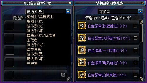 梦想白金徽章礼盒选什么？-梦想世界新手卡饰品