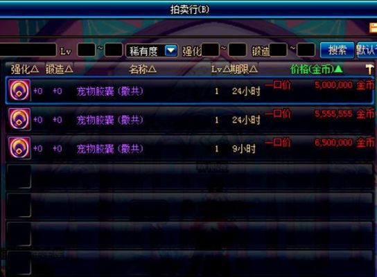 dnf宠物怎么买？dnf新手拍卖行买些什?N