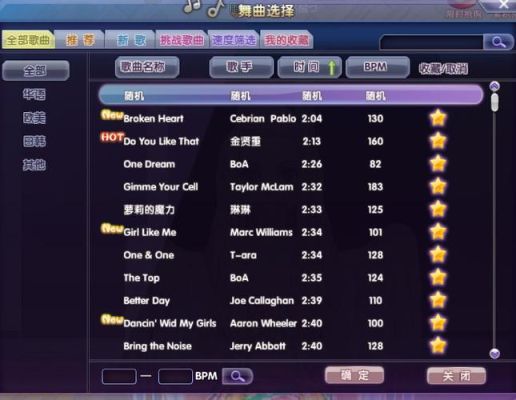 touch炫舞中的歌曲有哪些_？-电脑版qq炫舞新手歌