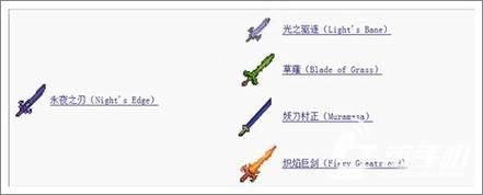 泰拉瑞亚召唤师武器各阶段？-剑纯新手武器