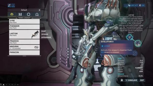 warframe武器怎么开灵化模式？-warframe新手战甲装备