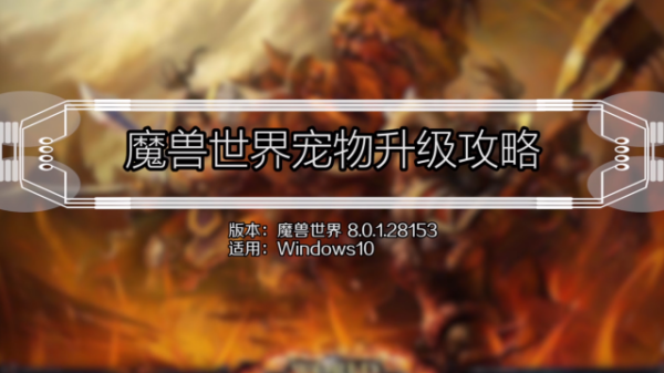 魔兽世界宠物怎么快速升级到25？-新手快速升级25级战斗宠物