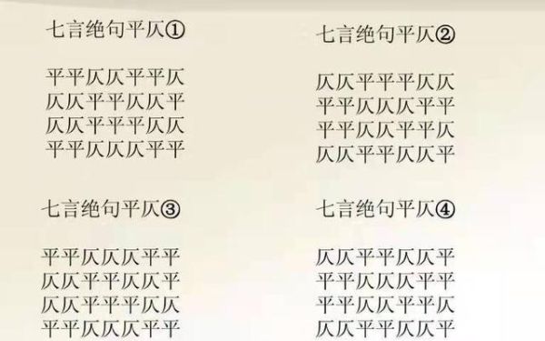 七律平仄的基本格式？-龙武新手村