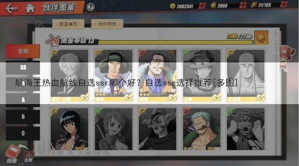 航海王热血航线新手自选ssr选哪个？-新手用什么ssr
