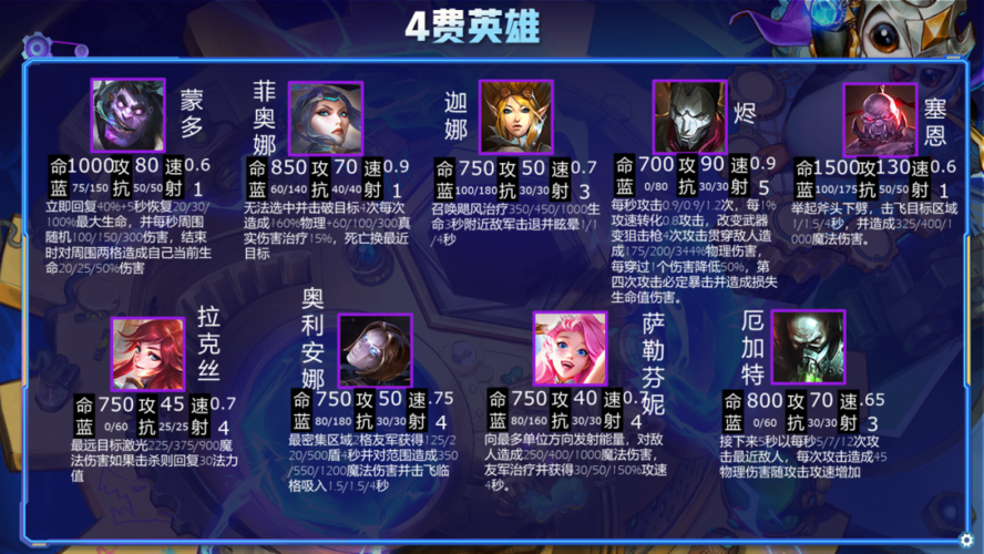 s10的四费有哪些？-剑姬菲欧娜的新手礼包