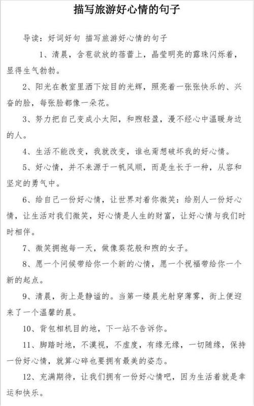 和儿子旅游心情的经典短句？-暖暖 年轻的春游新手