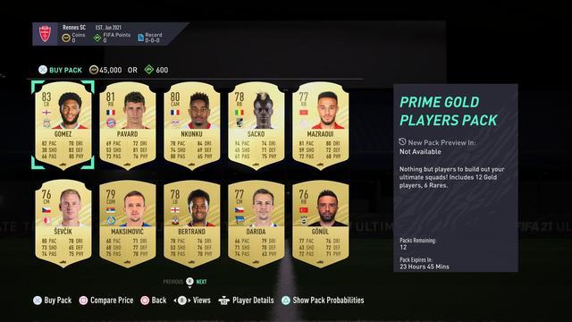 fifa23 UT模式换什么卡包？-fifa ut新手包