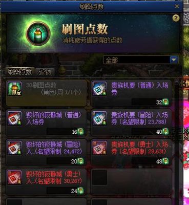 地下城刷图点数怎么获得？-dnf任务点数