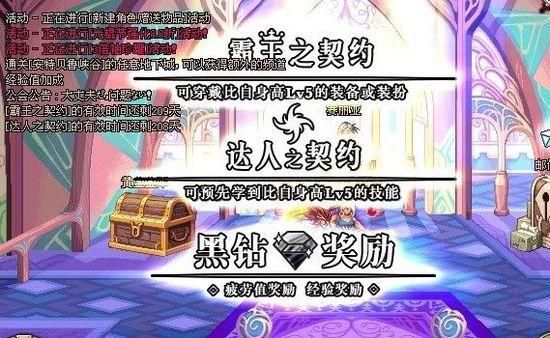 DNF达人契约和霸王契约分别有什么用？-dnf达人