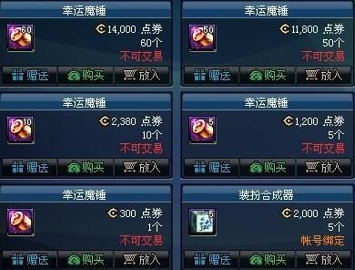 dnf赛丽亚的幸运礼盒？-dnf幸运魔锤