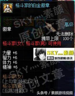 DNF装备打孔，各个部位能附什么徽章?求解？-dnf打孔颜色
