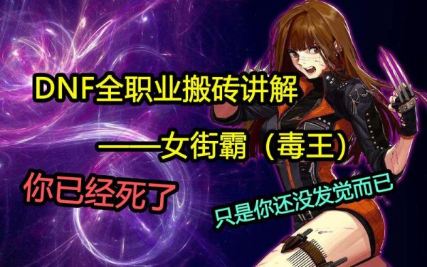 dnf想练一个平民搬砖的的女格斗家，问一下现在女格斗转什么职业好？-dnf毒王异界