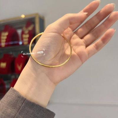 为什么实心的足金手镯看上去要比空心的要小很多？-dnf精炼手镯