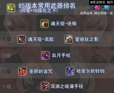 dnf死灵术士武器排行？-dnf亡灵术士