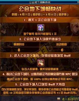 dnf公会地下城能干嘛？-dnf公会活动