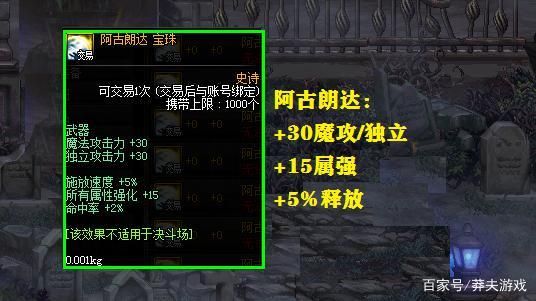 阿古朗达宝珠什么属性？-dnf加命中率的宝珠