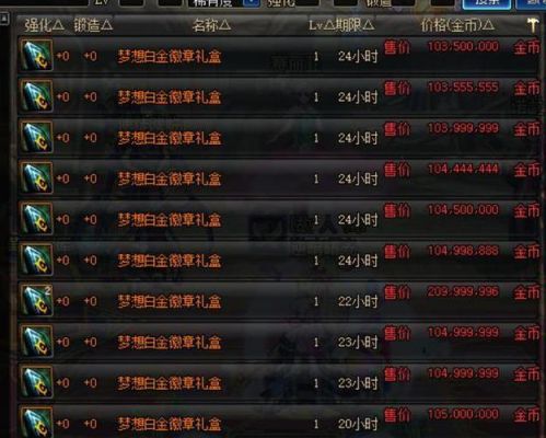 dnf梦想白金徽章什么时候便宜？-dnf光白
