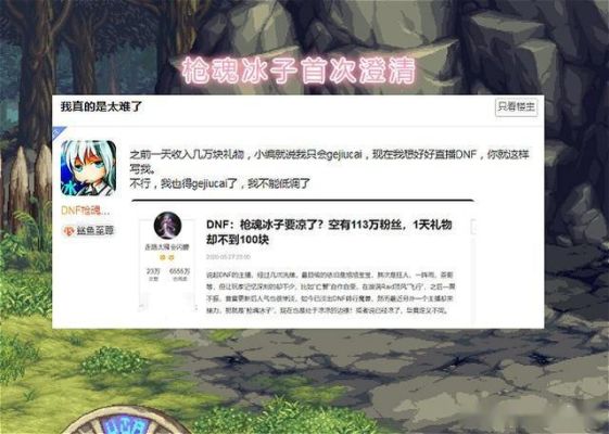 DNF主播枪魂冰子真名叫什么？-dnf内脏