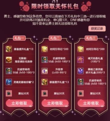新手回归礼包怎么领？-dnf勇士归来礼包