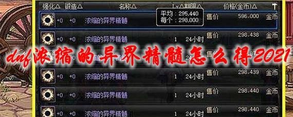 DNF什么任务奖励浓缩异界精髓？-dnf刷异界有什么用
