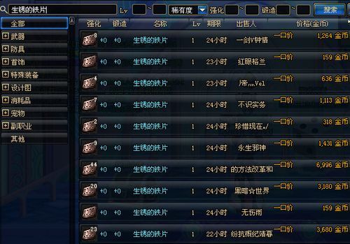 dnf生锈的铁片除了制作装备以外有什么用？-dnf铁片