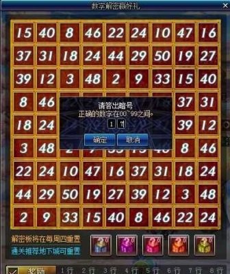 地下城与勇士循环图是哪几个？-dnf数字解密答案2月2