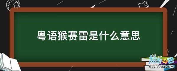 广东猴赛雷是什么意思？-dnf猴赛雷