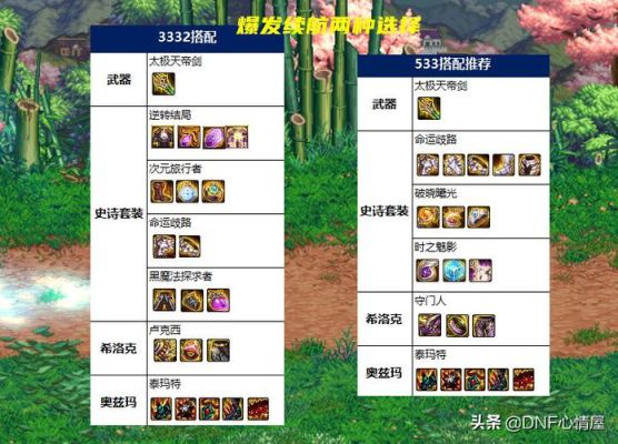 110版本阿修罗大天御怎么搭配？-dnf阿修罗天御套